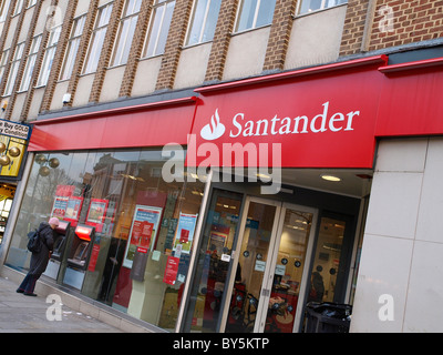 Santander Bank-Filiale in Lewisham Hautpstraße Stockfoto