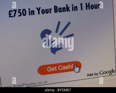 QuickLoans "Person zu Person Sub-prime lending" ist ein Online-Zahltag-Darlehen-Service, der sehr hohe Zinssätzen berechnet Stockfoto