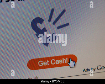 QuickLoans "Person zu Person Sub-prime lending" ist ein Online-Zahltag-Darlehen-Service, der sehr hohe Zinssätzen berechnet Stockfoto