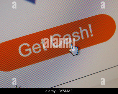 QuickLoans "Person zu Person Sub-prime lending" ist ein Online-Zahltag-Darlehen-Service, der sehr hohe Zinssätzen berechnet Stockfoto