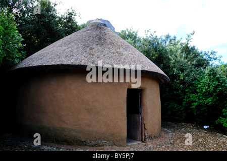 Einen afrikanischen Stil Lehmhütte. Cape Town, Südafrika. Stockfoto