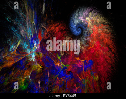 Ein Fraktal Bild berechtigt Spirale Abstrakt Stockfoto