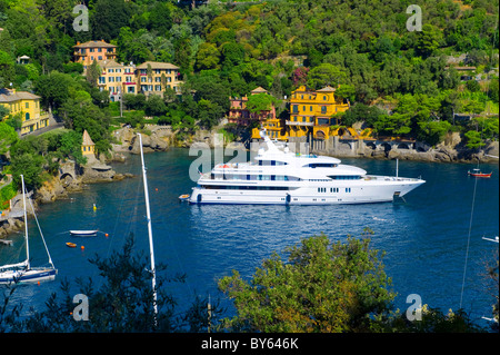 Portofino. modische Meer Fischerdorf für die reichen. Ligurischen Küste. Italien Stockfoto