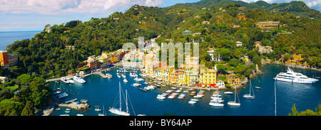 Portofino. modische Meer Fischerdorf für die reichen. Ligurischen Küste. Italien Stockfoto