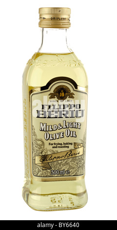 Flasche Filippo Berio milden und leichten Olivenöl Stockfoto