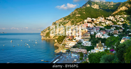Die mondänen von Positano, Amalfiküste, Italien Stockfoto