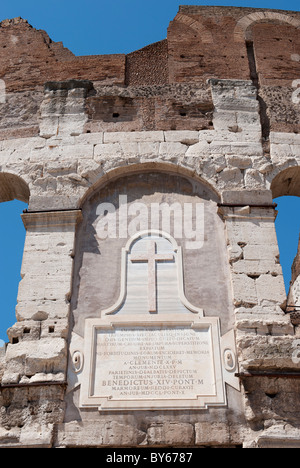 Detail des Colosseum Rom Italien Stockfoto