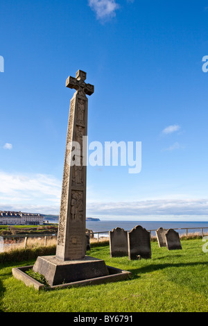 Caedmon Kreuz in der Maria Kirche in Whitby Stockfoto