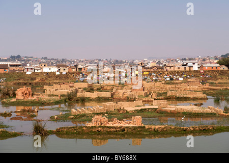 Ziegeleien am Stadtrand von Antananarivo, der Hauptstadt Madagaskars. Stockfoto