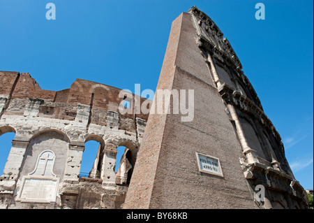 Detail des Colosseum Rom Italien Stockfoto