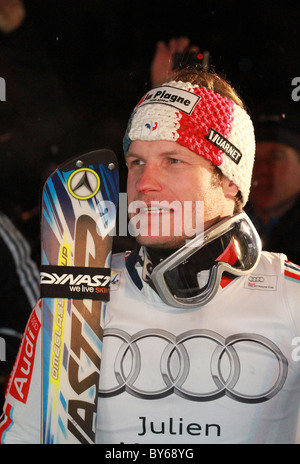 Französisch Skifahrer Julien LIZEROUX - 2. Platz MUENCHEN, 02.01.2011, PARALLEL SLALOM ALPINE SKI World Cup Stockfoto