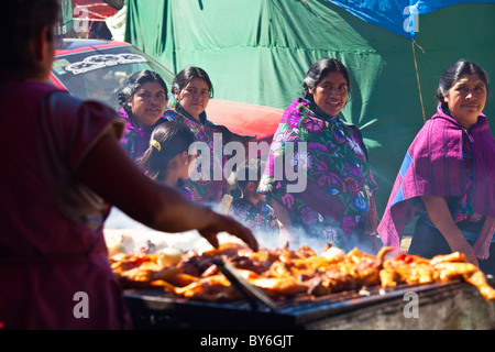 Festival von San Sebastian, Zinacantán, Chiapas, Mexiko Stockfoto