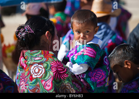 Festival von San Sebastian, Zinacantán, Chiapas, Mexiko Stockfoto