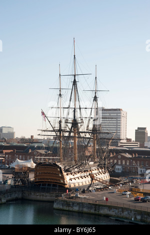 HMS Victory Portsmouth Naval Dockyard Stockfoto