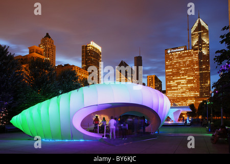 Millennium Park, Zaha Hadid Pavillon für Burnham Centennial, Chicago, Illinois, USA Stockfoto