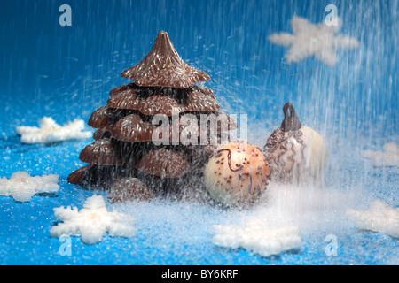 Weihnachtsbaum Schokolade Stockfoto