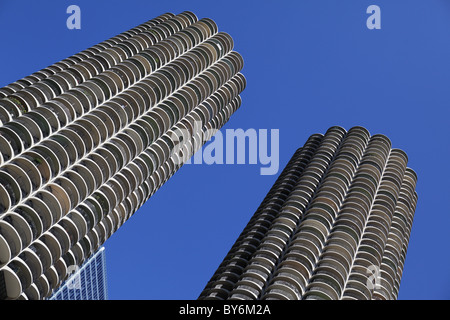 Marina City, auch genannt Mais Building, Chicago, Illinois, USA Stockfoto