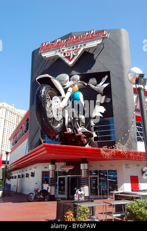 außerhalb Harley Davidson Cafe in Las Vegas Stockfoto