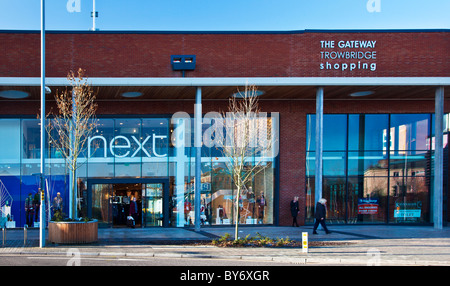 Die Shires Gateway-Einkaufszentrum in typisch englischen Provinz Land Stadt Trowbridge, Wiltshire, England, Großbritannien Stockfoto