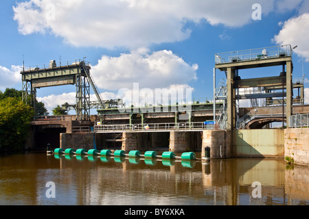 Bestandteil der Denver Flood Schutz Schleusen auf das Venn Stockfoto