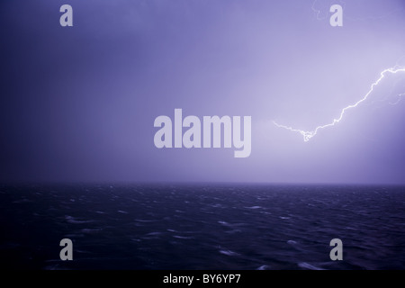 Dramatischen Gewitter, Süd-Atlantik, Südamerika, Amerika Stockfoto