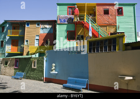 Bunte Straße Caminito befindet sich im Stadtteil La Boca, Buenos Aires, Argentinien, Südamerika, Amerika Stockfoto