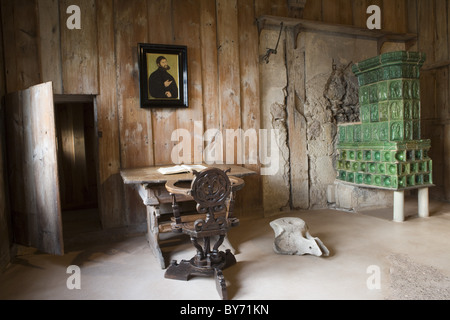 Lutherstube Luther Room im Mittelalter die Wartburg, Eisenach, Thüringen, Deutschland, Europa Stockfoto