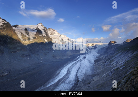 Pasterzengletscher mit Großglockner und Johannisberg, Glockner Range, Nationalpark Hohe Tauern, Kärnten, Österreich Stockfoto