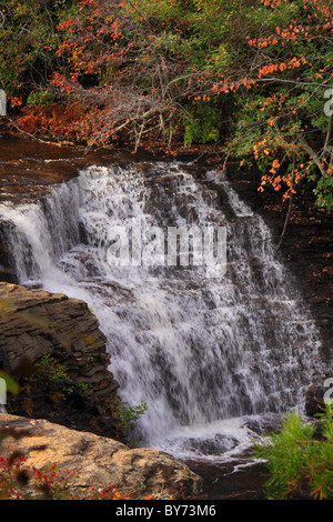 Wasserfall über A.A. Miller Damm oberhalb DeSoto Fälle, DeSoto State Park, Fort Payne, Alabama, USA Stockfoto