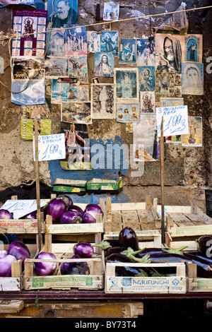 Gemüse, Markt, Mercato di Ballaró, Palermo, Sizilien, Italien Stockfoto