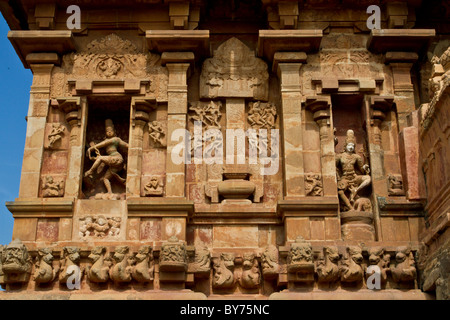 BrihadeeswararTemple in Thanjavur entstand im Jahr 1010 n. Chr. von Raja Raja Chola, im Volksmund auch bekannt als die "Big-Tempel. Stockfoto