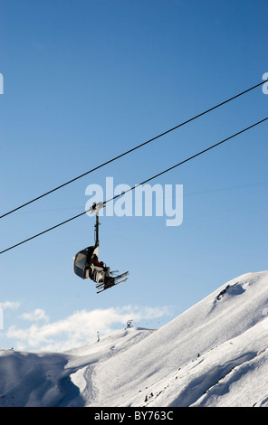 Skigebiet St. Anton am Arlberg, Tirol, Österreich (Februar 2006) Stockfoto