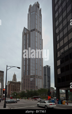 Wolkenkratzer, Gebäude am 311 South Wacker Drive in Chicago, USA Stockfoto