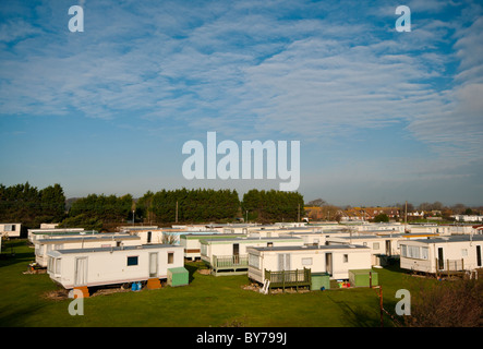 Mobilheime und Holiday Homes Winchelsea Beach East Sussex England Stockfoto