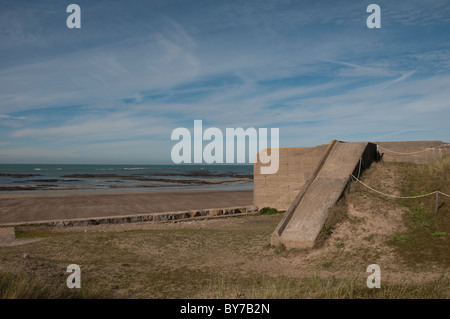 WW2 deutsche Bunker auf das Militärmuseum, St Ouens Bay Jersey Stockfoto