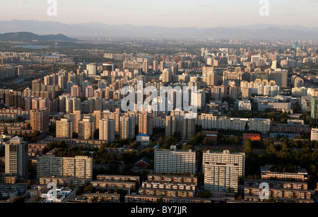 Beijing-Blick von der zentrale Fernsehturm, China Stockfoto