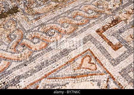 Ausschnitt aus einem Mosaik in Ephesus Stockfoto