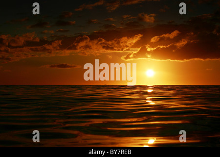 Sonnenuntergang in Mauritius Stockfoto