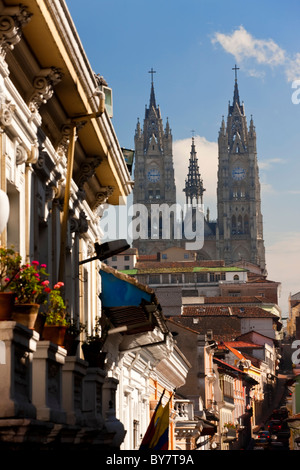 Kirche von La Basilica del Voto Nacional Quito, Ecuador Stockfoto