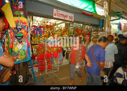 Trubel auf dem Tha Sadet Market in Nong Khai, Thailand Stockfoto