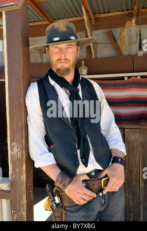 Schütze mit Gewehr und Holster Tombstone Arizona Stockfoto