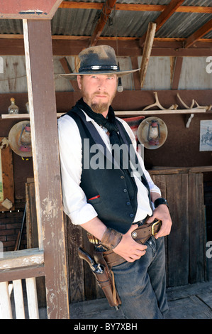 Schütze mit Gewehr und Holster Tombstone Arizona Stockfoto