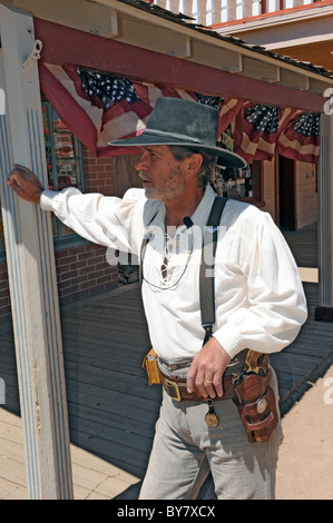 Schütze mit Gewehr und Holster Tombstone Arizona Stockfoto