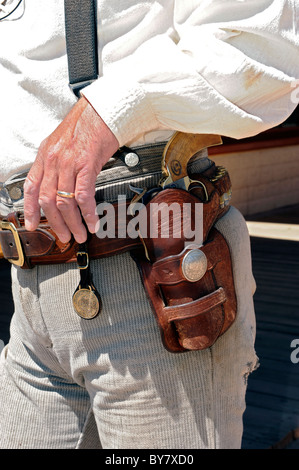 Schütze mit Gewehr und Holster Tombstone Arizona Stockfoto