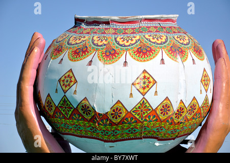 Eine verzierte Kanne Stockfoto