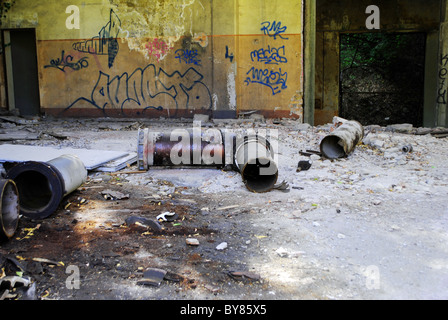 verlassenen Fabrikgebäude industrielle archäologische Stockfoto