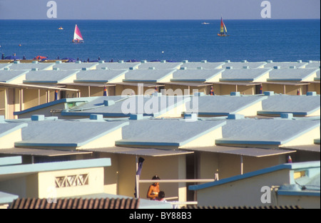 STRAND, LIDO DI OSTIA, ROM, ITALIEN Stockfoto