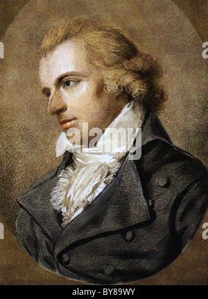 FRIEDRICH SCHILLER (1759-1805), deutscher Dichter und Historiker Kreide Wash Zeichnung von Ludovika Simanowiz etwa 1793 Stockfoto