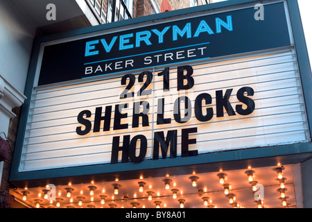 '221 b Sherlocks Home' Film. Everyman Cinema, Baker Street, London, UK, Europa Stockfoto