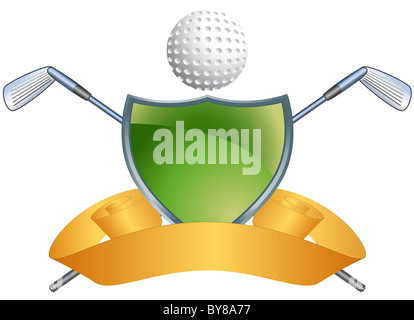 Ein Bild von einem Golf-Symbol. Stockfoto